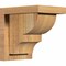 Ekena Millwork Ridgewood Rough Sawn Corbel w/Backplate, Western Red Cedar, 6"W x 8"D x 8"H COR06X08X08RID01RWR - alternate 1